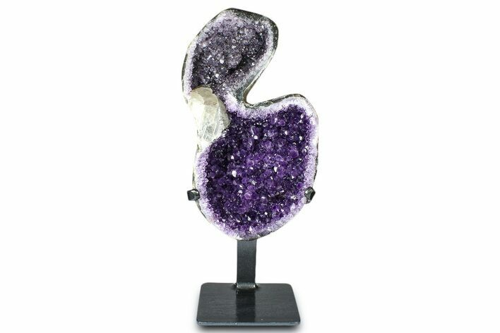 Sparkling Amethyst Geode With Metal Stand - Uruguay #368378